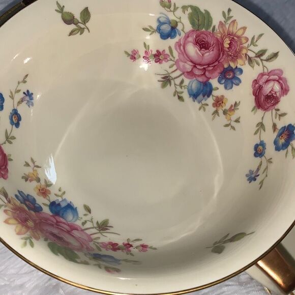 Vintage 1930’s Selb Bavaria Heinrich & Co Set of 4 Double Handles Soup Bowls - Picture 16 of 16